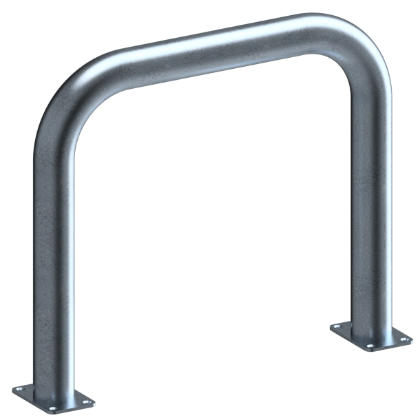 Anti-nudge hoop |  76 x 2,6 mm | without cross bar | to be fixed by plugs | total width: 750 mm | total height: 650 mm | hot-dip galvanized